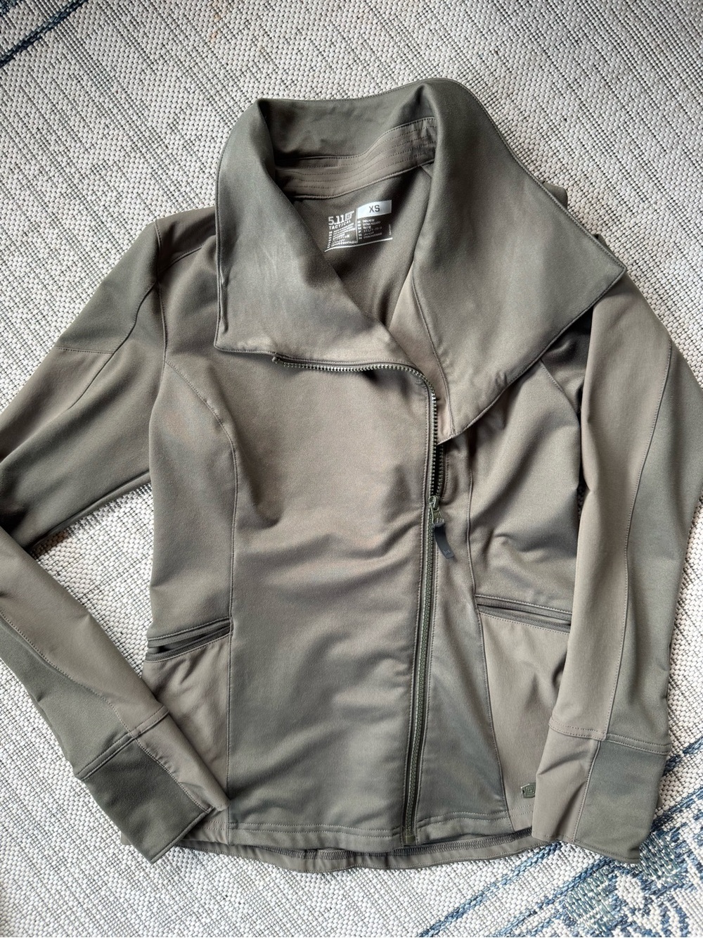 5.11 Tactical Women's Olive Green Asymmetric Zip Utility Jacket